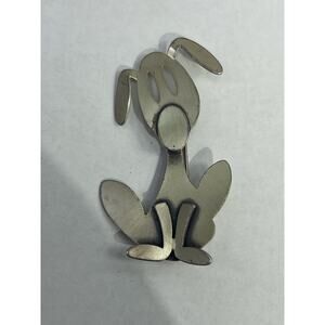 Vintage BEAUCRAFT Sterling Silver Whimsical Puppy Dog Brooch ANIMATED